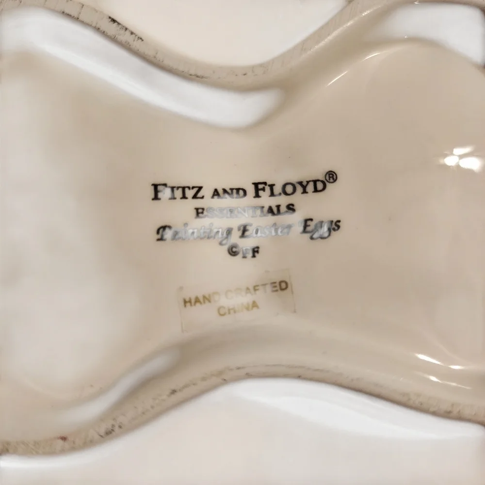 Set Of 2 Fitz and Floyd Handcrafted Ceramic Butterfly Essentials Painted Easter